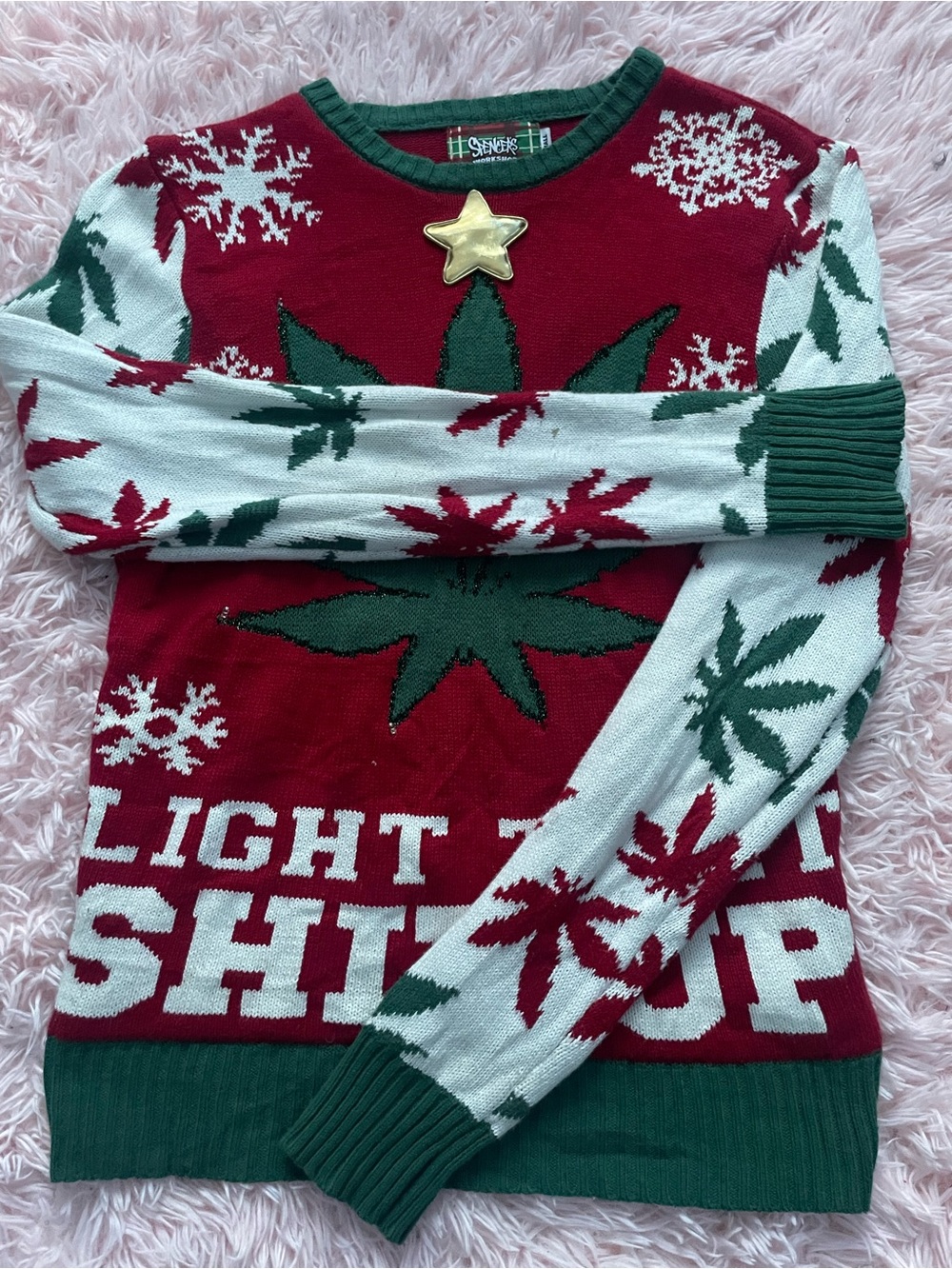 Spencer's Red and Green Holiday Sweater